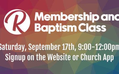Membership and Baptism Class