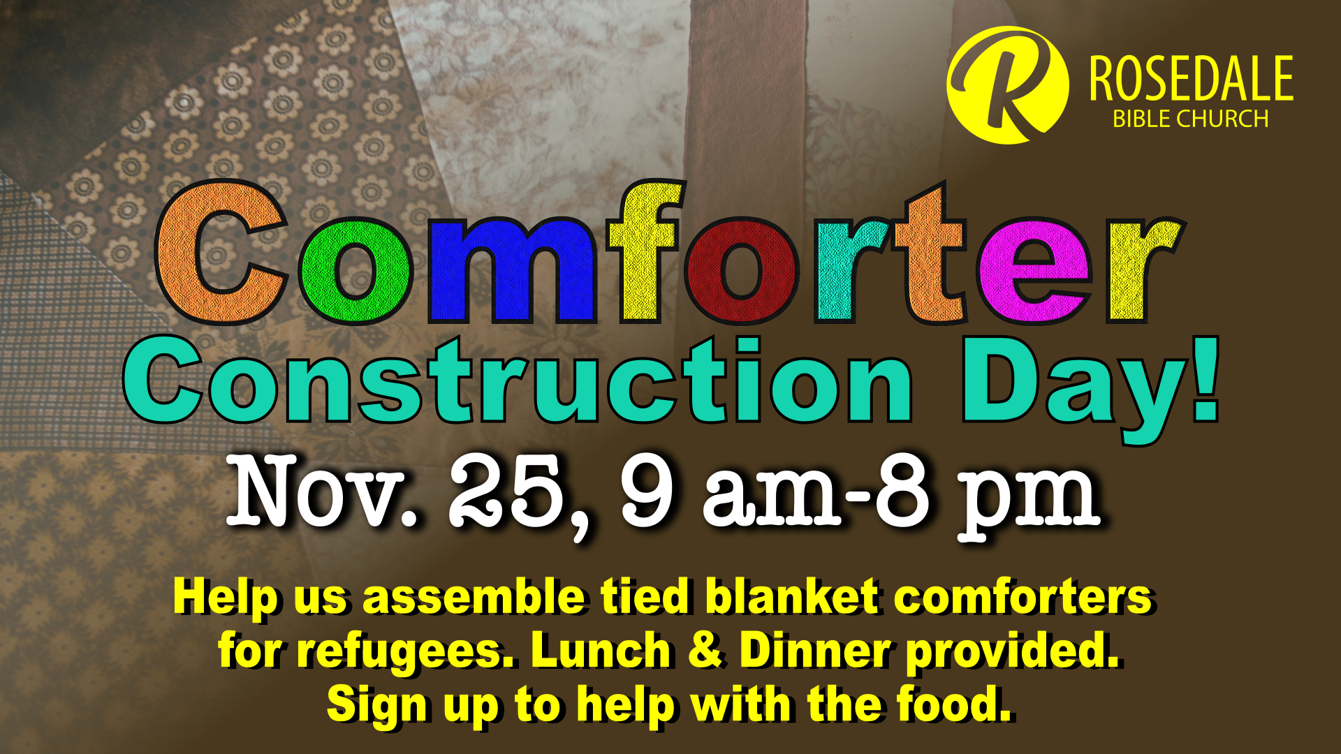 Comforter Construction Day!